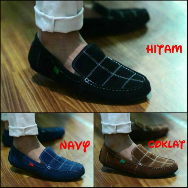 Sepatu Kickers Slip On Botega Suede Kasual Men Shoes