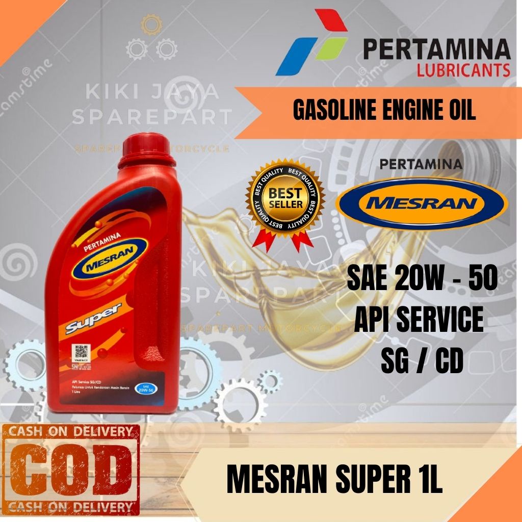 OIL MOTOR OLI MESRAN SUPER 1L SAE 20W-50 OLI PERTAMINA ORIGINAL