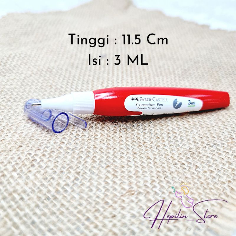 

Tip Ex Kecil FABER CASTELL 3 ML / ORIGINAL FABER CASTELL 100% / Correction Pen 3 ML