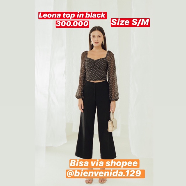 LEONA TOP BLACK OUDRE
