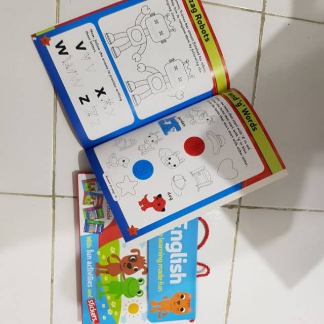 1 set isi 4 buku anak anak english home learning made fun