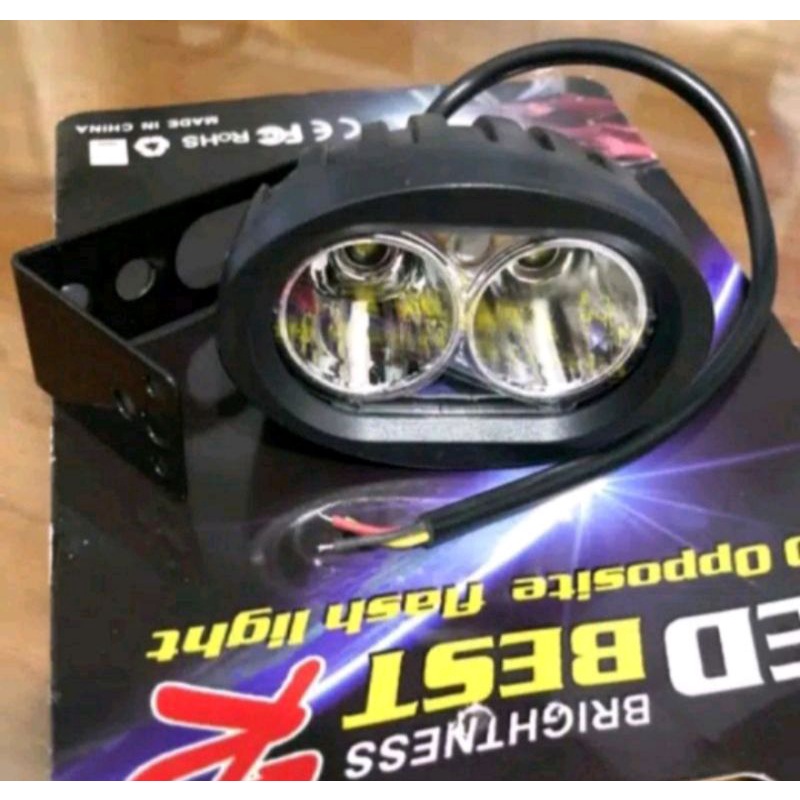 Lampu tembak sorot led cre 2Led owl mini buat motor vixion byson nmax tiger CB DLL