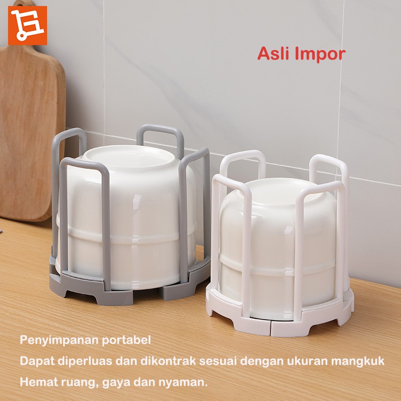 Rak Penyimpanan Mangkuk/Rak Mangkuk / Rak Pengering Mangkuk / Wadah Mangkuk / Adjustable Bowl Draine
