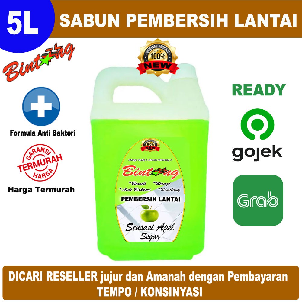 Sabun Lantai BINTANG 5 Liter Sabun Pel Sabun Pembersih Lantai + Anti Bakteri Berkualitas