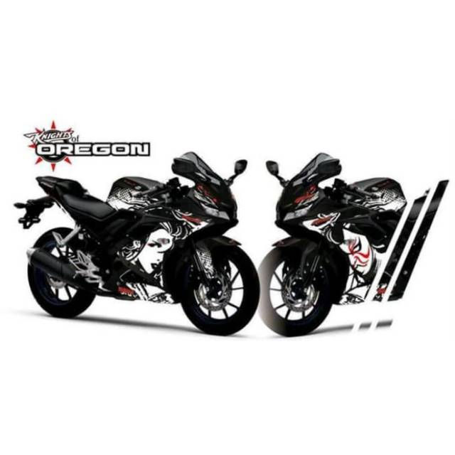 DECAL striping R15v3 kabuki black