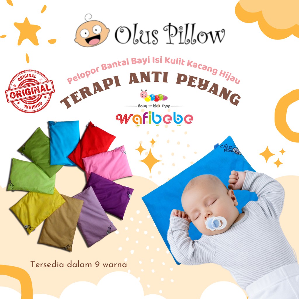 Olus Pillow Bantal Bayi Anti Peyang Isi Kulit Kacang Hijau