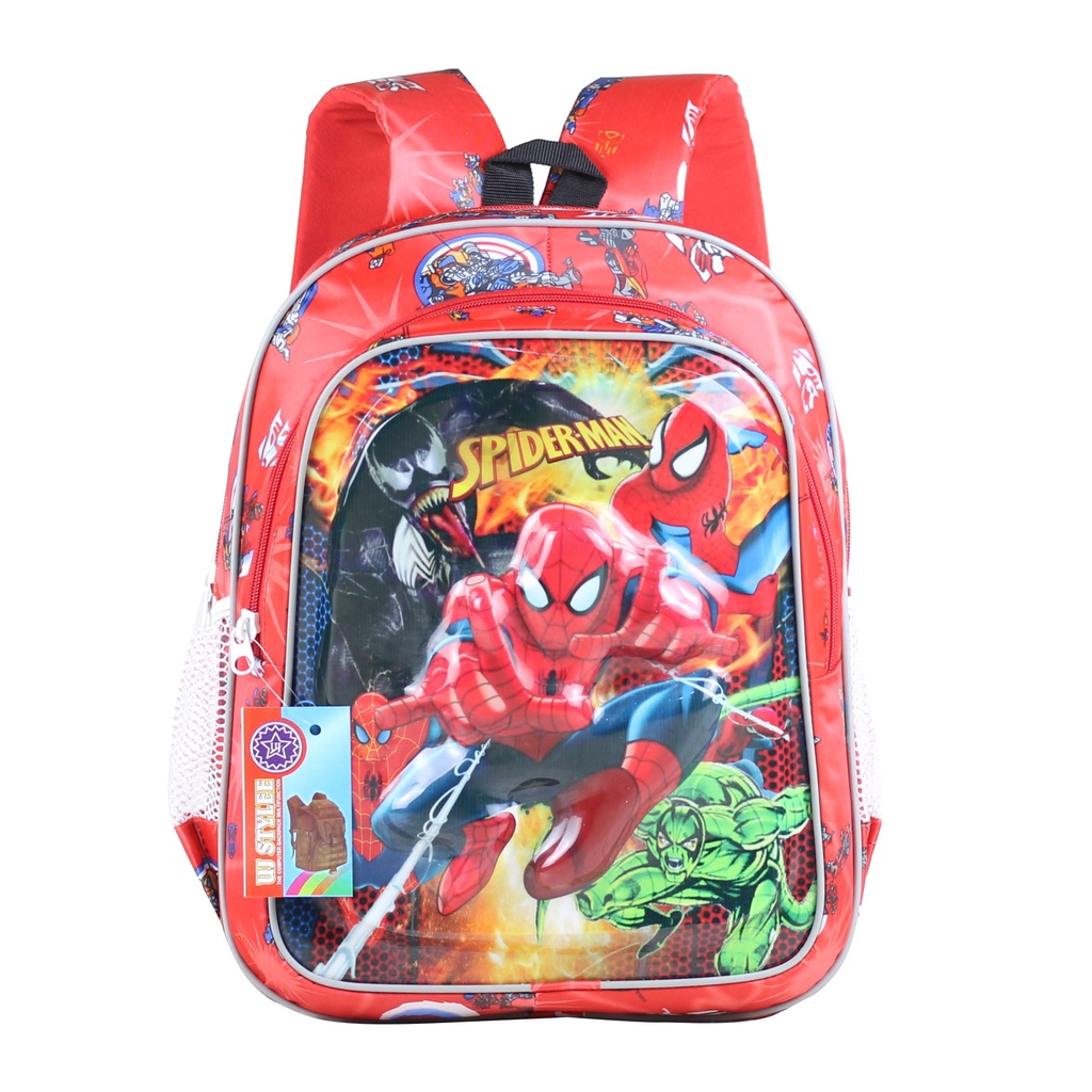 Tas Sd Tas Gendong Anak Lampu Tas Sekolah Ransel Anak Karakter Spiderman Tas Merah Keren Tas Cowok Anak Laki Laki