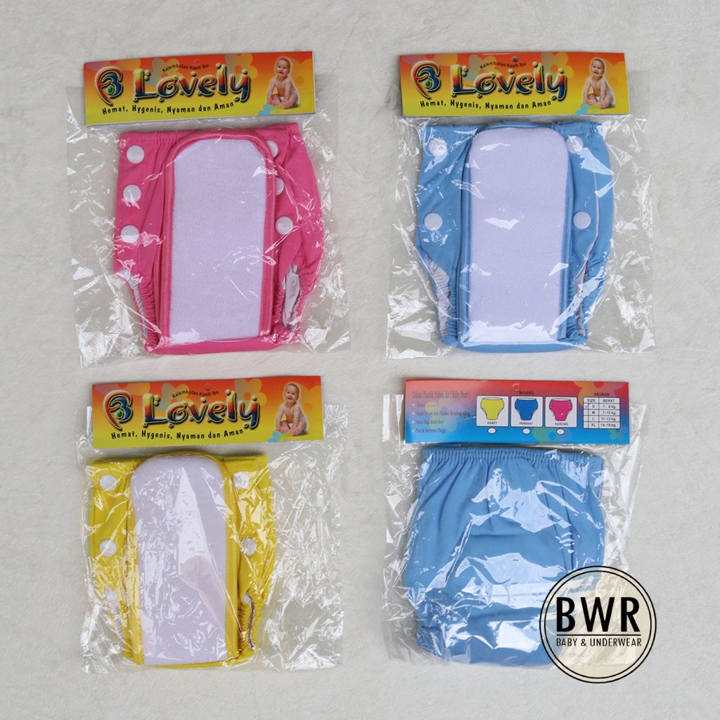 [ L ] Popok Bayi Lovely Instant V Celana popok kancing - Bwr