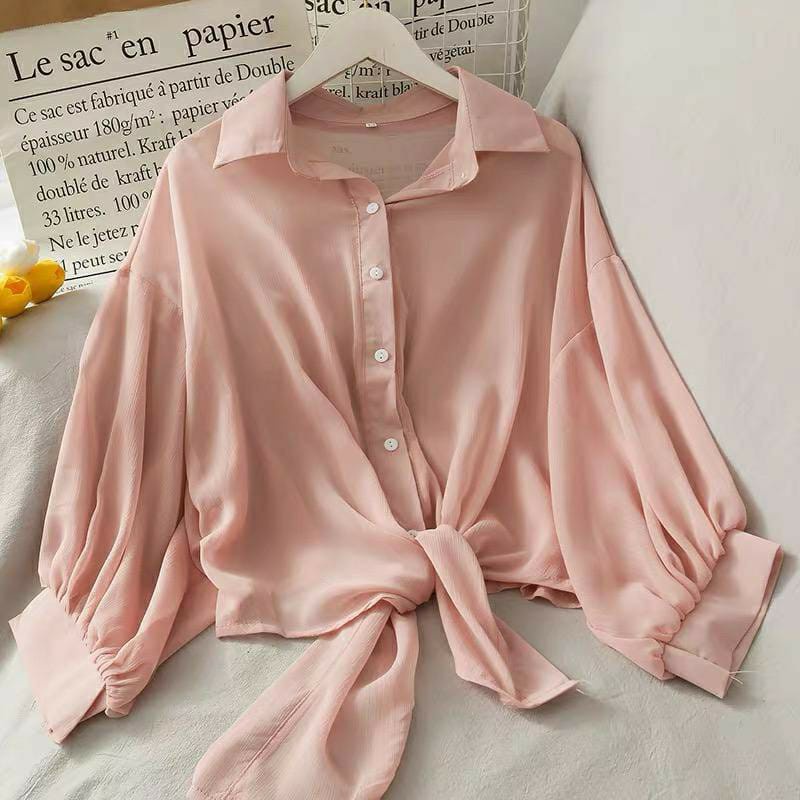 Airin Blouse Auter Pakaian Wanita Korean Style bahan Sifon Blus Remaja Cewek Blous Murah Modern Cewe