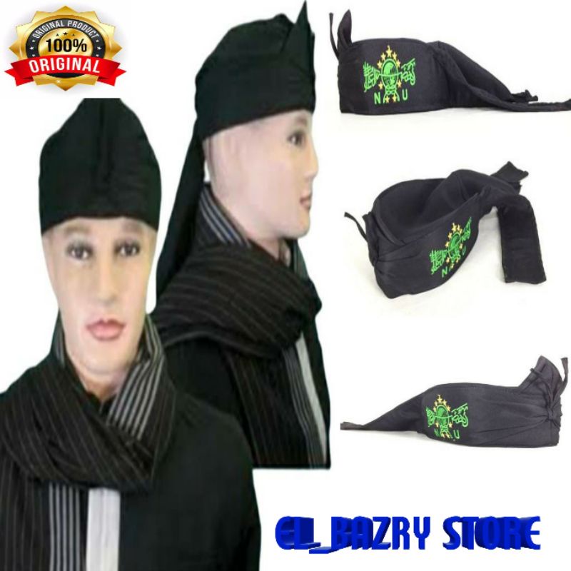 [Baru] Iket Blangkon udeng peci Logo Bordir NU/ Blankon Polos