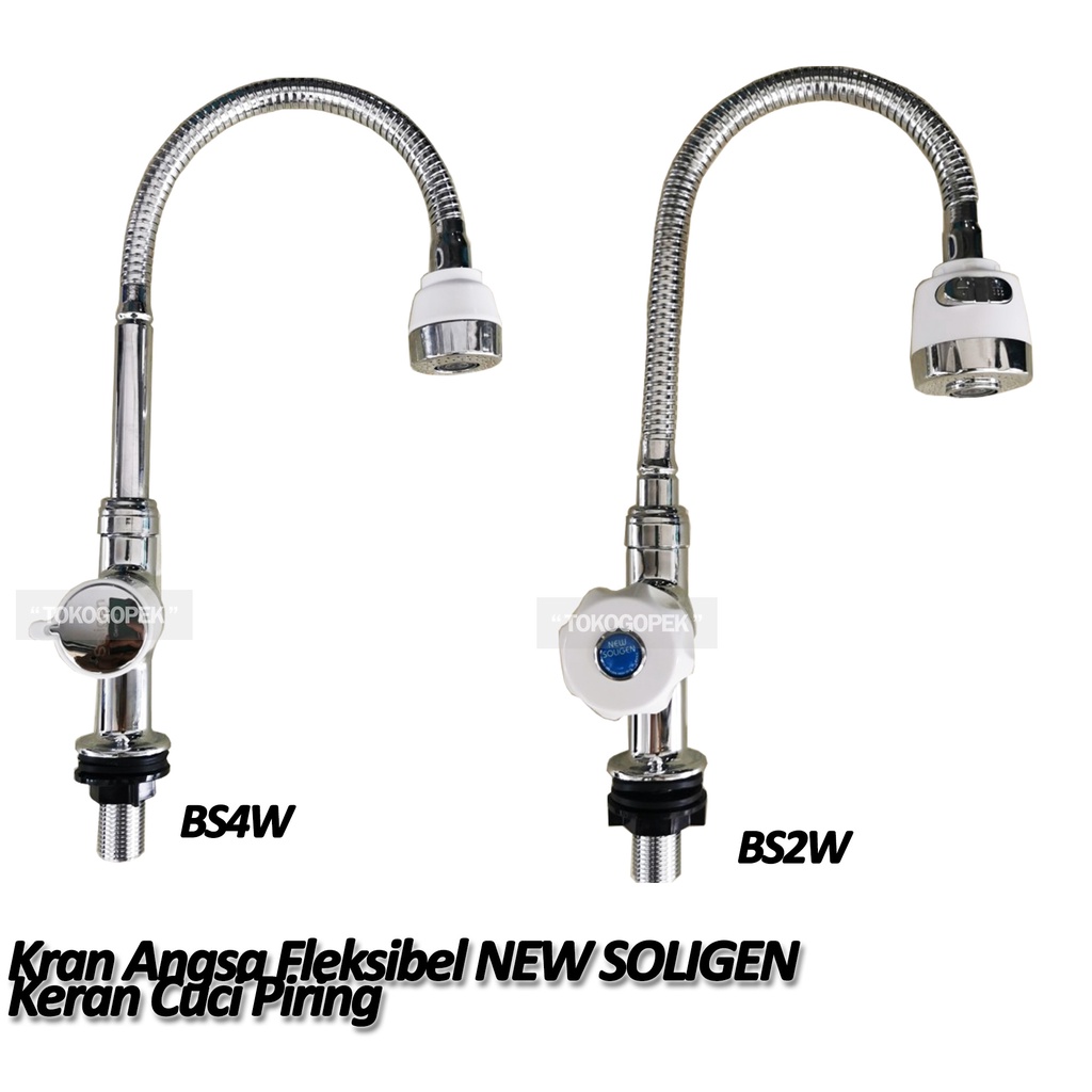 NEW SOLIGEN KRAN ANGSA FLEKSIBEL PVC - KERAN CUCI PIRING TAMAN SINK