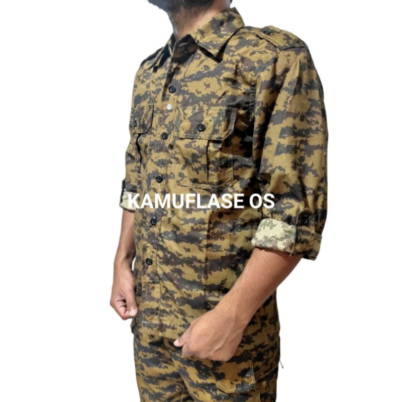 Baju pramuka lengan panjang kemeja tactical PDL kemeja lapangan loreng pramuka ~KEMEJA LORENG PRAMUK