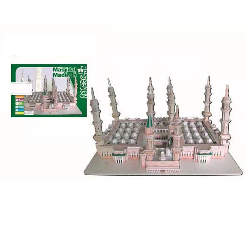 Miniatur Puzzle 3D Masjid AL NABAWI MADINAH - Miniature Bangunan Ibadah - Koleksi Pajangan - Hadiah Ulang tahun Dewasa