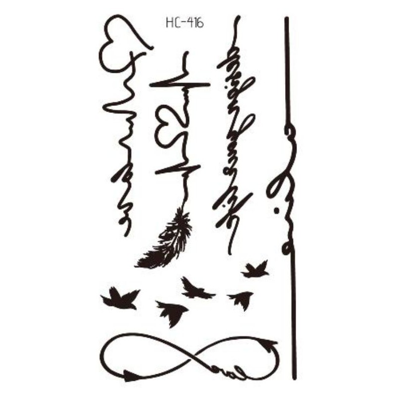 Tatto temporer terbaru ukuran 6x10cm MODEL HC-416