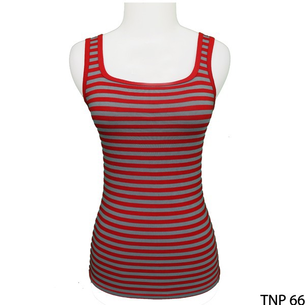 Tank Top Lucu Spandek Merah-Abu – TNP 66