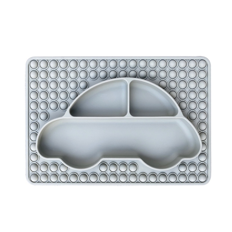 Mary Piring Makan Bayi Bahan Silikon BPA Free Dengan Fidget Popper