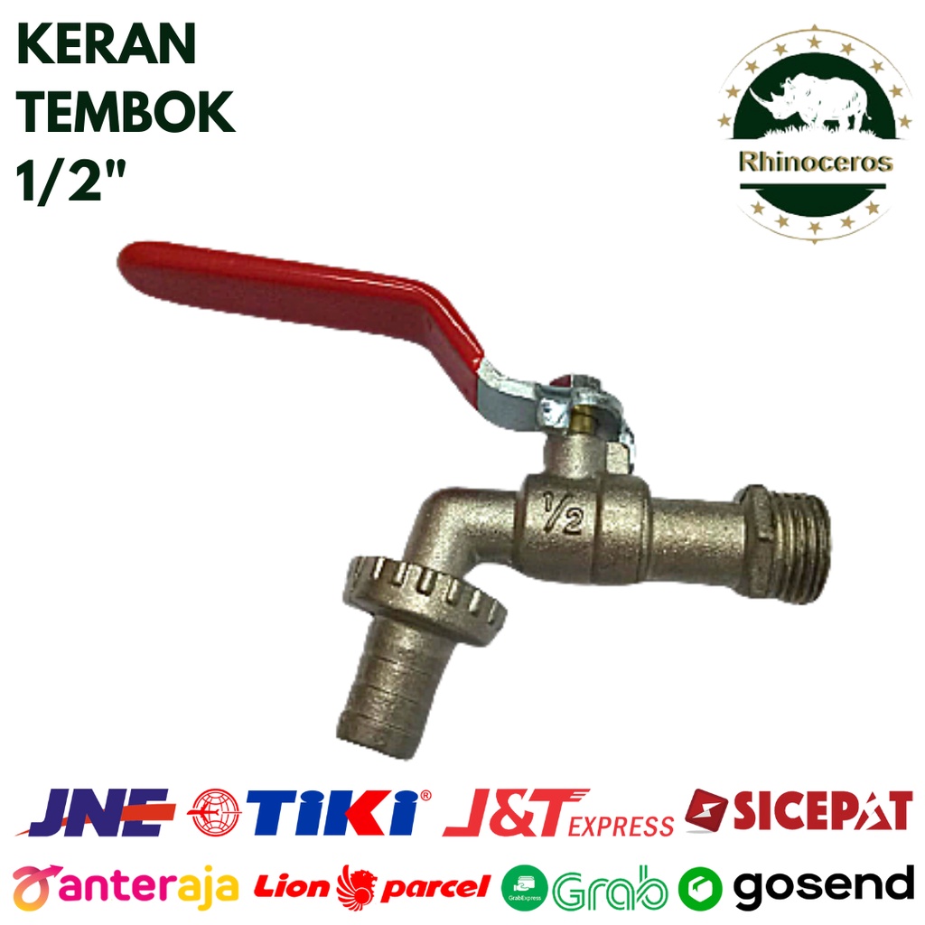 Keran Tembok Fleksibel 1/2Inch Keran Air Kran Air Drat Taman