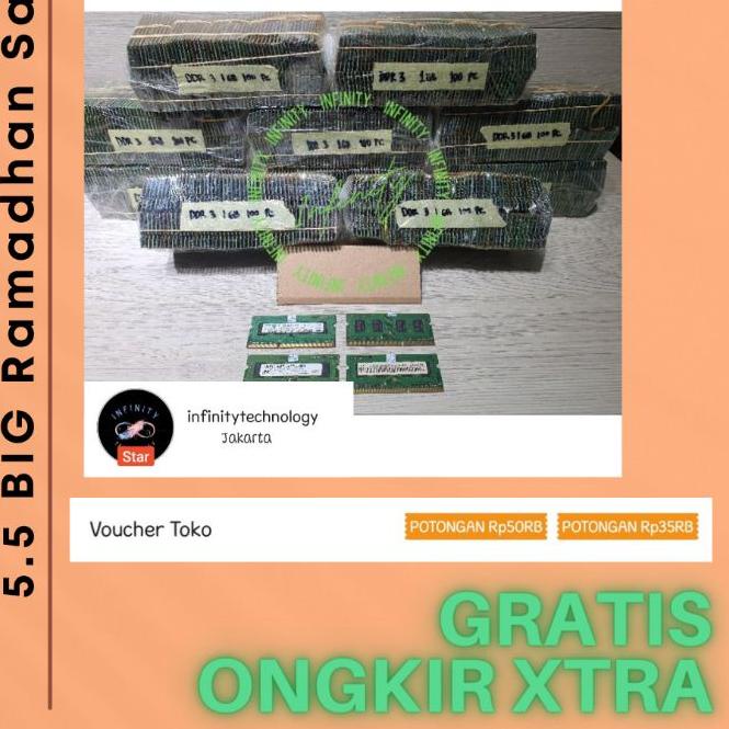 ✤ SODIMM LAPTOP DDR3 DDR 3 DDR 2 DDR2 2 GB 4 GB 8 GB MURAH LAPTOP RAM ALL IN ONE RAM PC RAM PS ➢