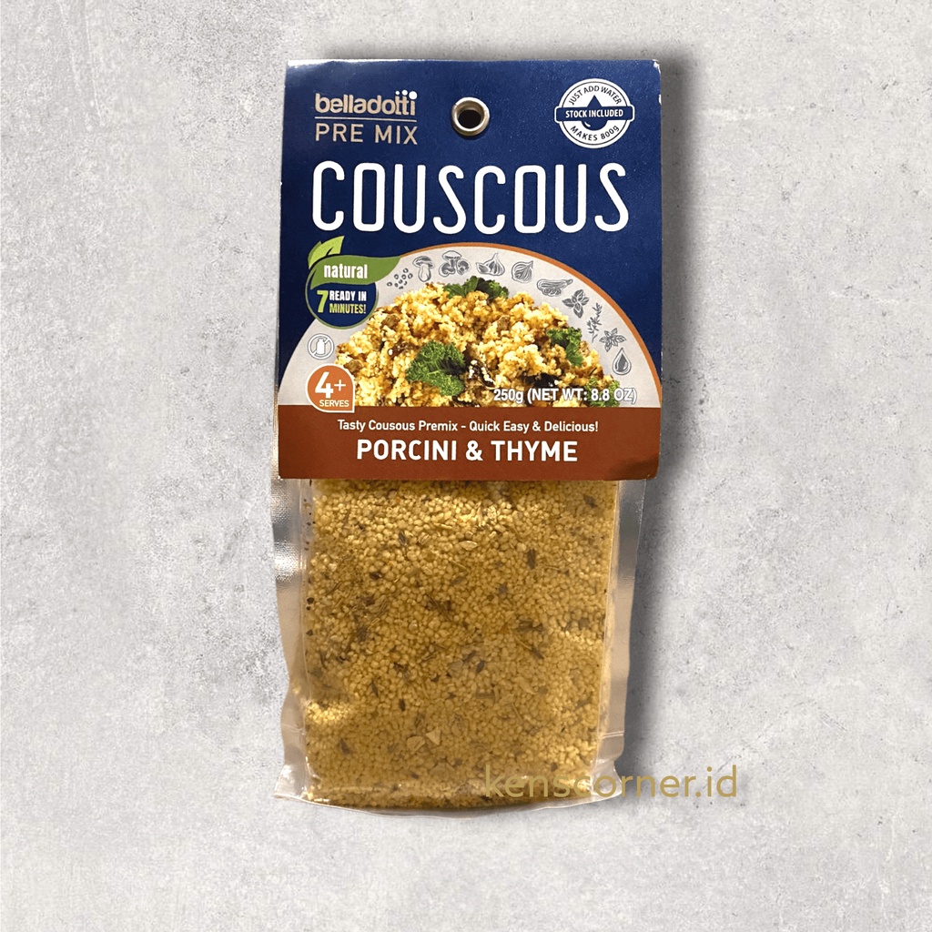 Belladotti Cous-Cous Porcini &amp; Thyme / Rissoto Import Australia Vegan