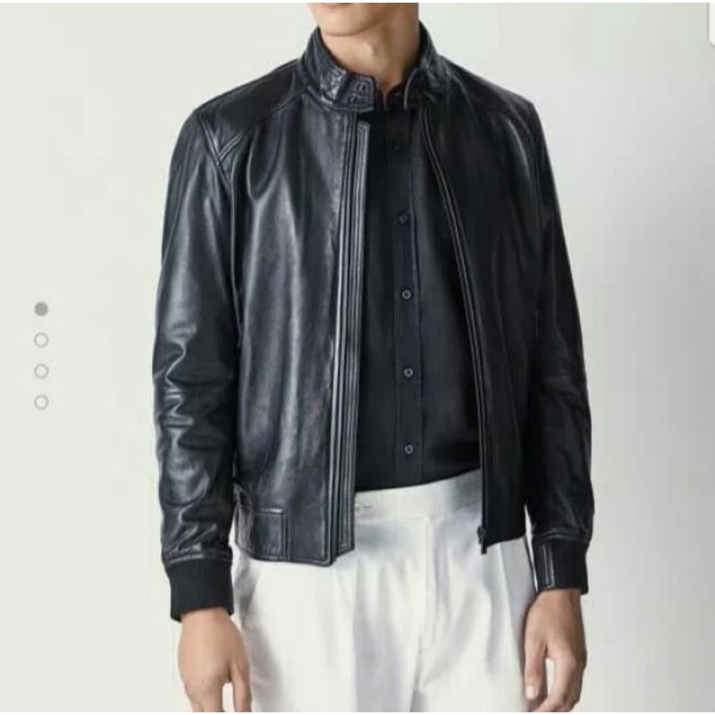 Jaket Kulit Massimo Dutti Original