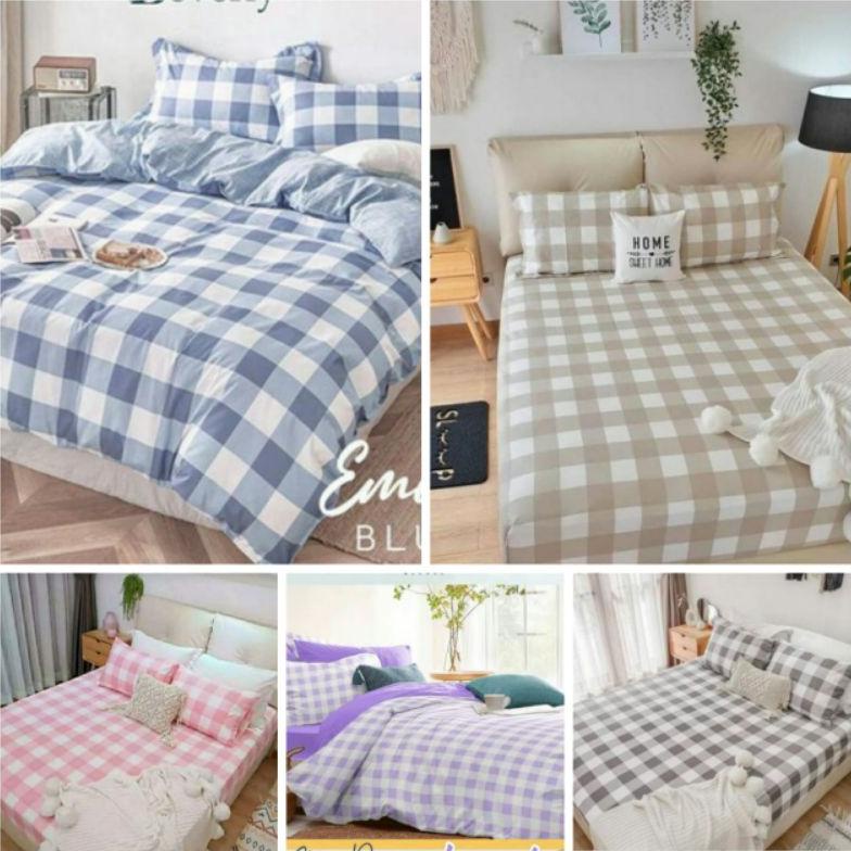 Sprei Kotak Aesthetic Kotak Korea Homemade .,. ,