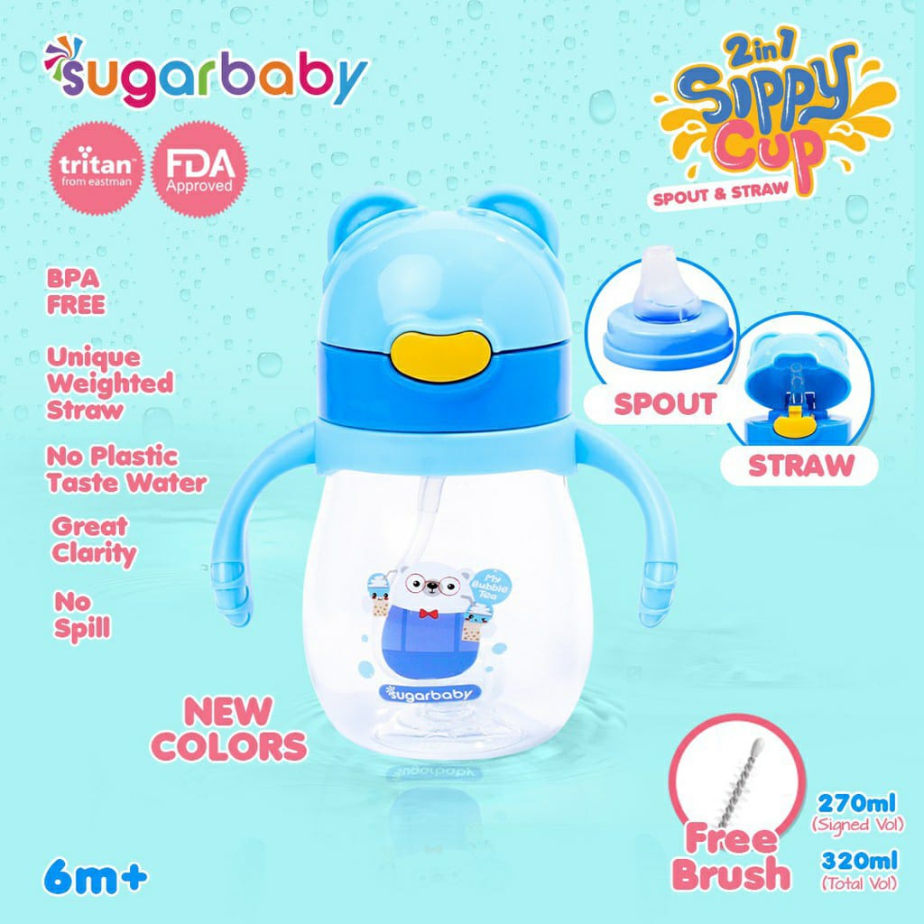 SugarBaby 2in1 Sippy Cup 270ml - Botol minum (TSC21270)