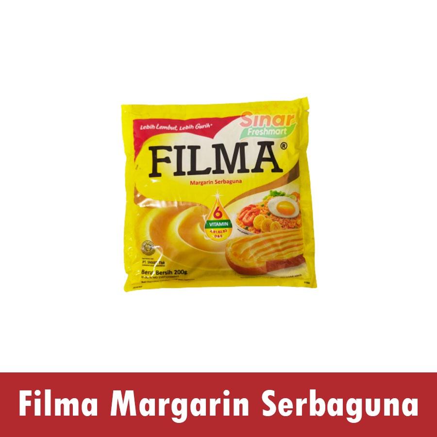 

[SINAR.FRESHMART] FILMA MARGARINE SERBAGUNA / MARGARIN [200gr]