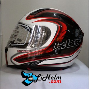 Helm Kbc V Zero Black White Red Kbc Vk Full Face Helmet Sni Single Visor Shopee Indonesia