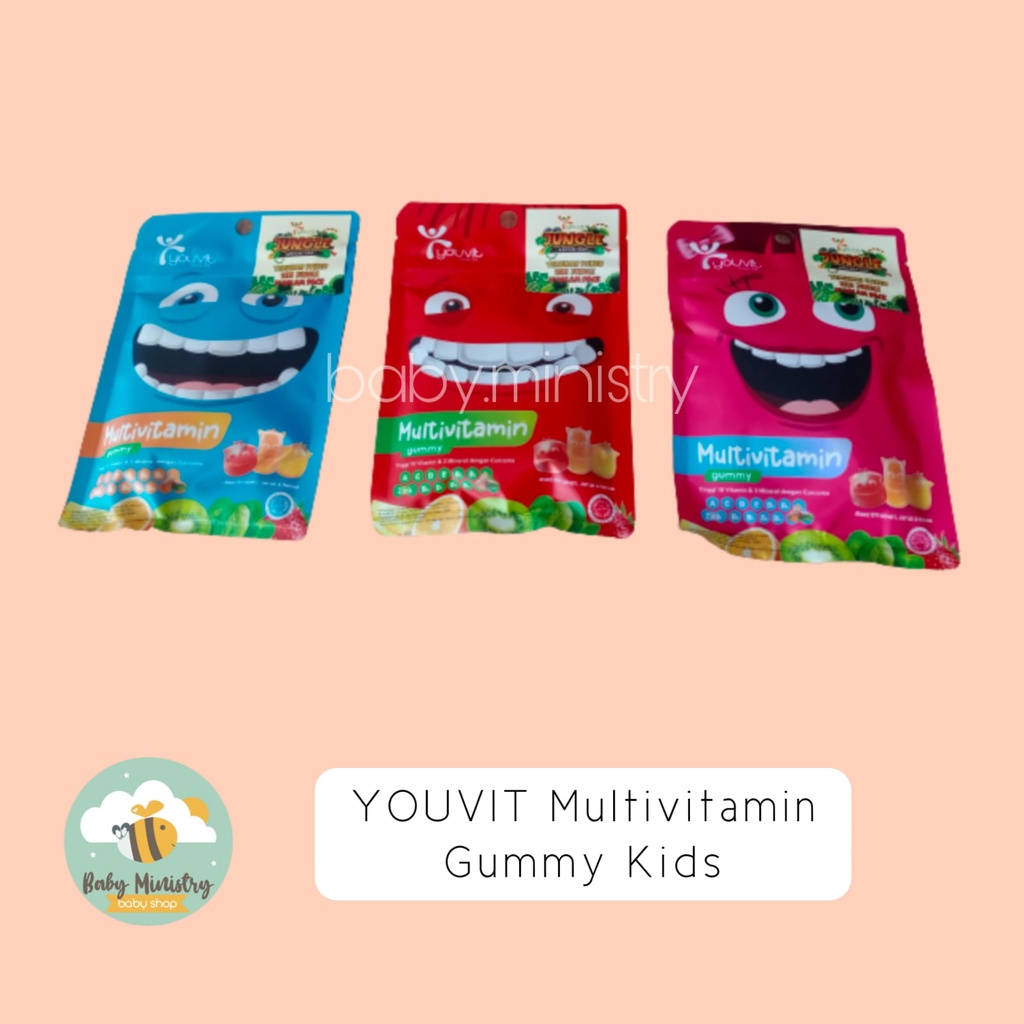 YOUVIT / PROKIDS  Gummy Kids - Vitamin Anak 1 SACHET / VITAMIN A, B1, B2. B3, B6 DAN C , ZINC