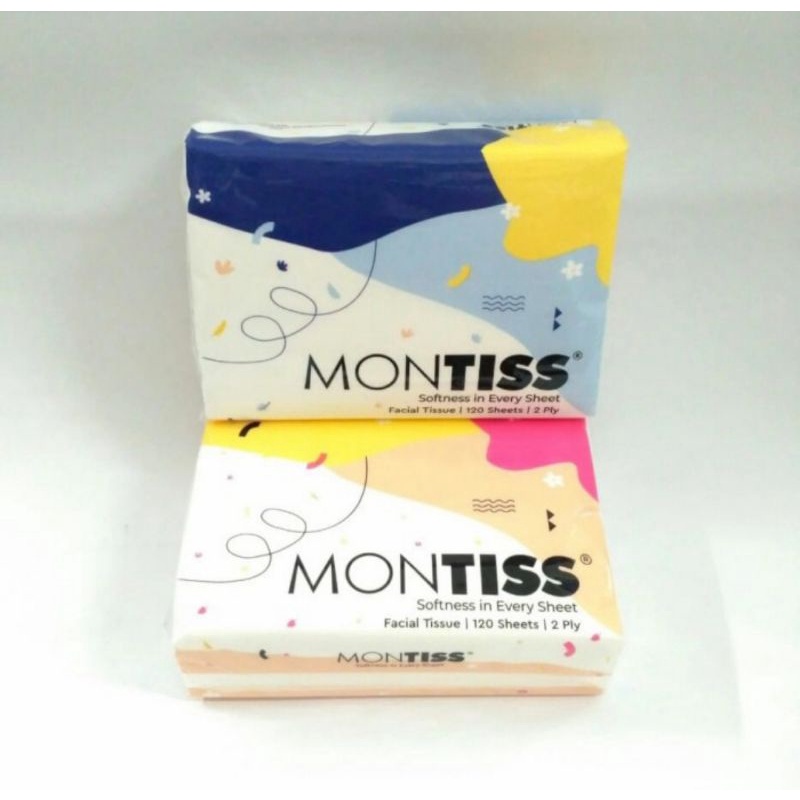 TISSUE MONTISS 120 SHEET 2PLY / MONTISS FACIAL TISSUE / MONTISS TISSUE WAJAH