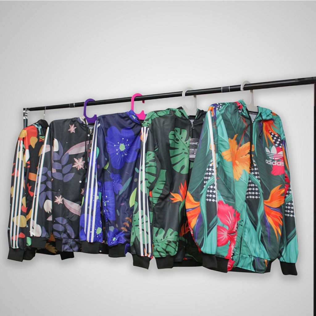 JAKET TRACKTOP ADIDAS MIRROR FULL PRINTING MOTIF BUNGA/JAKET OLAH RAGA