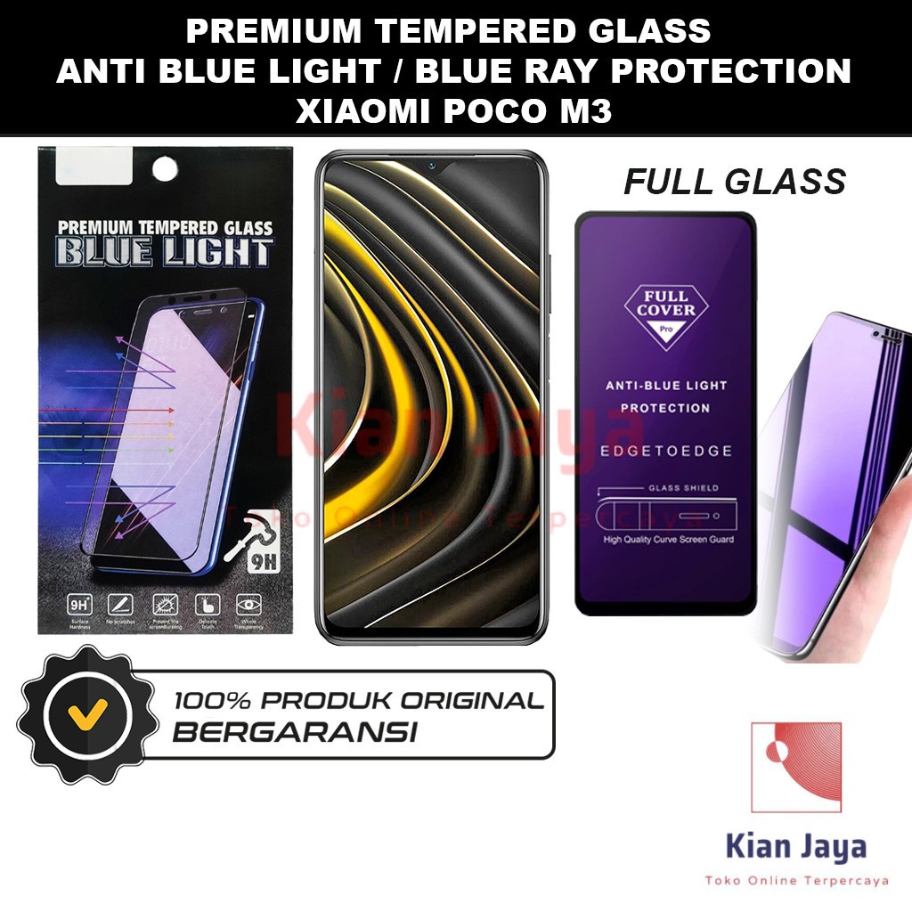 Tempered Glass Xiaomi Poco M3 Anti Blue Light Hp Temper Anti Gores