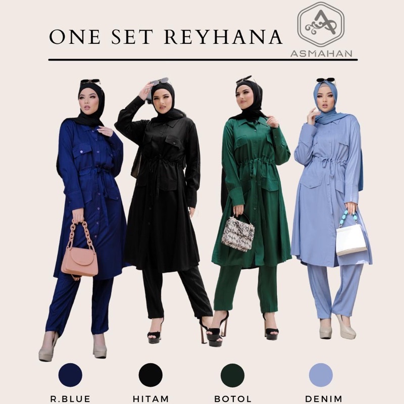 Setelan Reyhana Asmahan Premium Quality Daster Arab