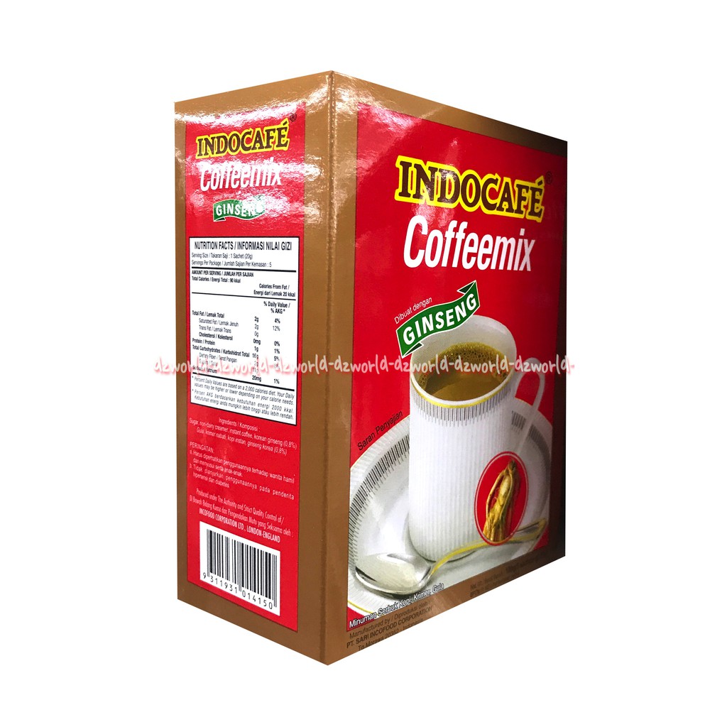 Indocafe Coffeemix Gingseng Isi 5sachet Coffee Mix Indo Cafe Merah Jahe Indokafe Cofe mix Gingseng Merah Red Gingseng 5 Sachet