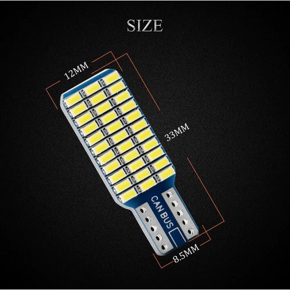 Lampu LED T10 Plafon Kabin Mobil CanBus SMD 3014 33 Titik Mata Cabin