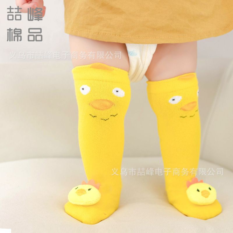 1234OS - Kaos Kaki Panjang Bayi Motif / Kaos kaki Anak Panjang Dengan BONEKA TIMBUL