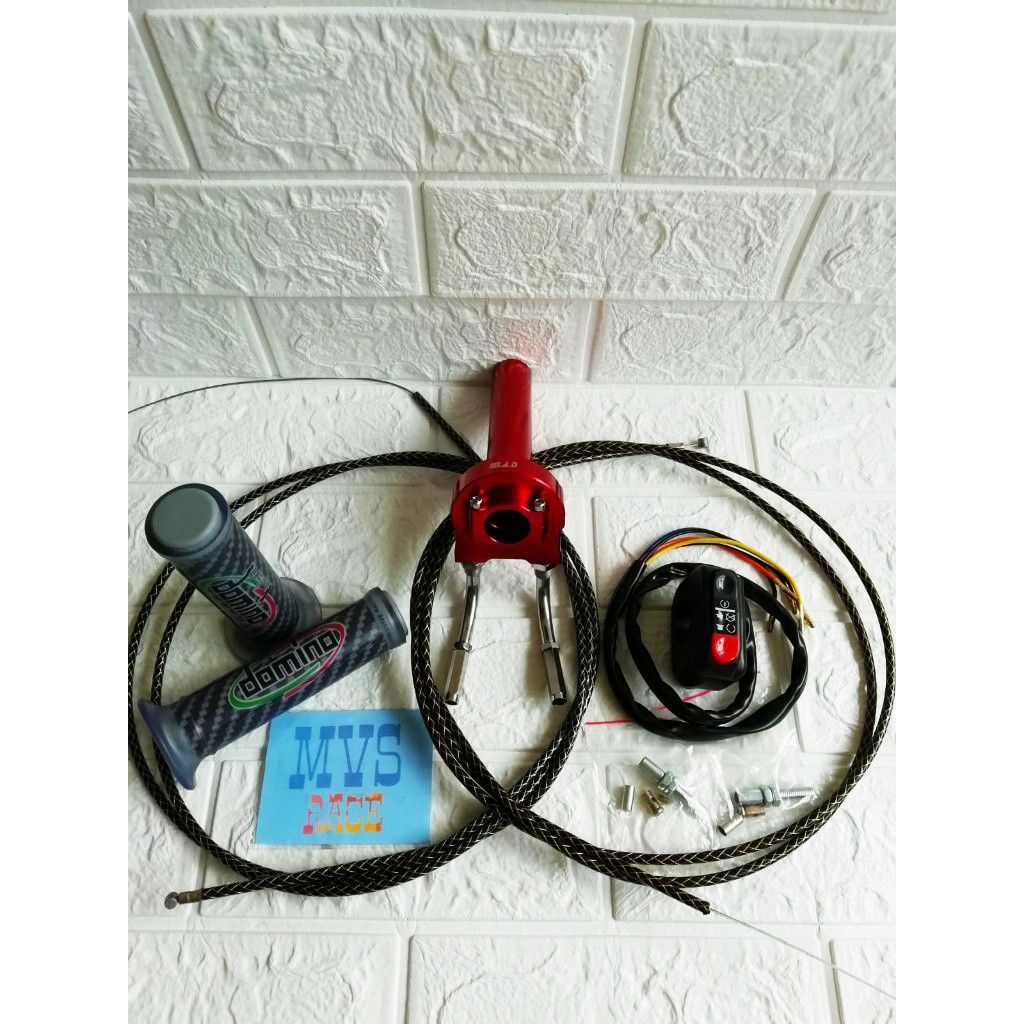 Gas Spontan 2 Kabel + Handgrip + Saklar Kanan + Kabel Gas = Sonic 150 R, Gsx 150 R, Nmax 155, Pcx 15