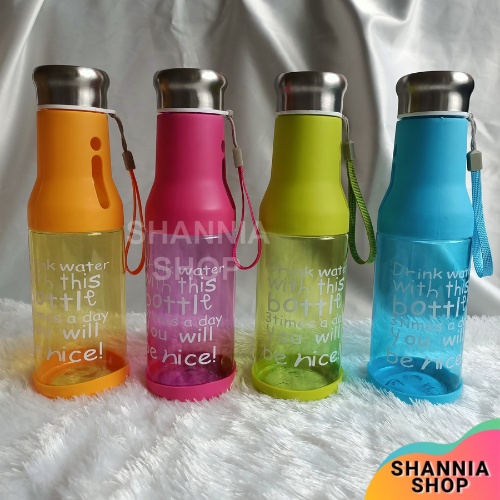 B16 Botol Minum Be Nice ! 600 ml Import Bekal Air Unik Souvenir Promosi