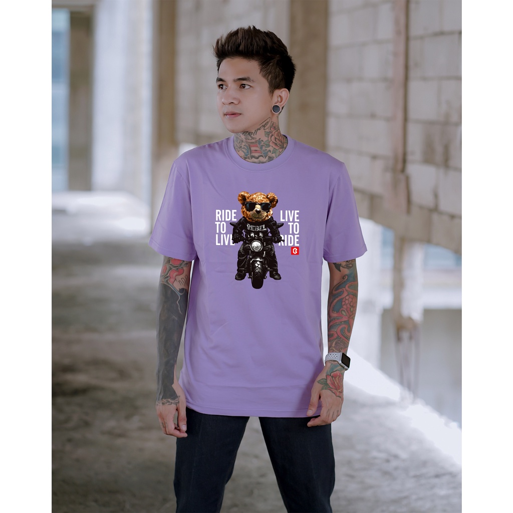 BRIGO Kaos Lengan Pendek Bear Rider || Kaos Katun Combed M-XL || Kaos Distro BRIGO Beruang Rider