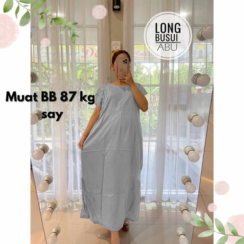 Daster Panjang Motif Semata kaki 125 cm-PLS ABU