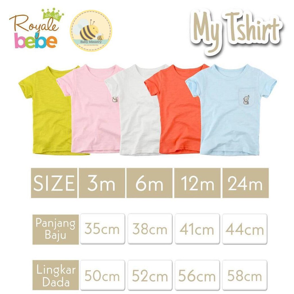 ROYALE BEBE T-SHIRT TANGAN PENDEK / BAJU ANAK / piyama anak piyama bayi / baju anak / t shirt