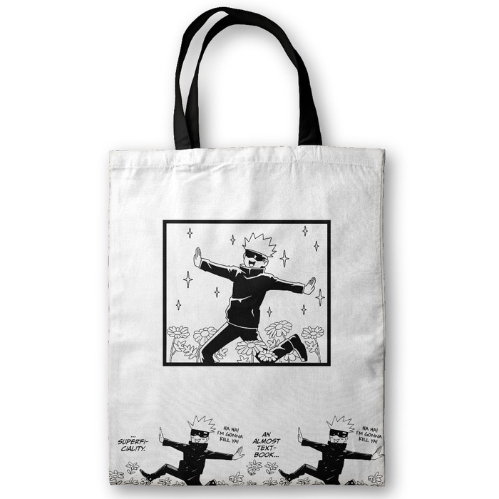 Totebag Premium Gojo Satoru White Anime Manga Jujutsu Kaisen Tas Anime