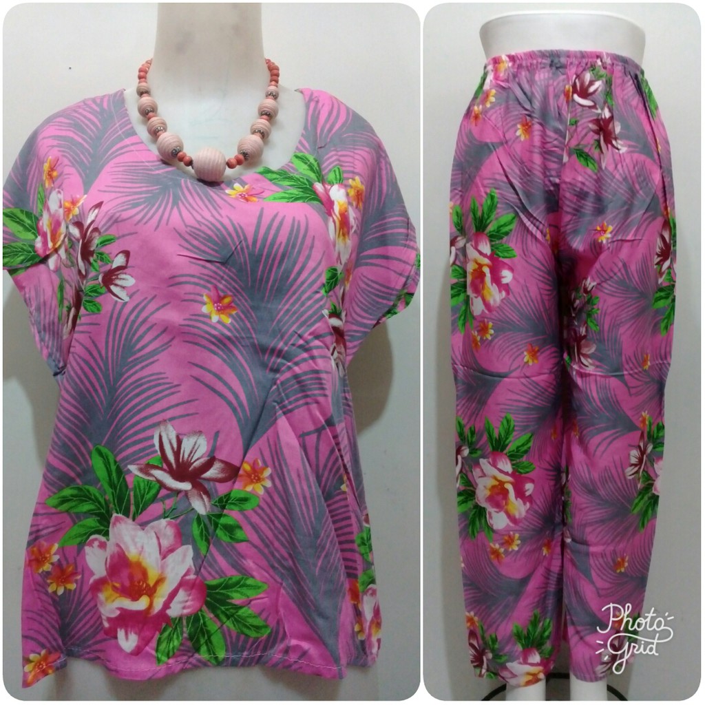 Setelan TOP celana panjang bali  U XL babydoll set 