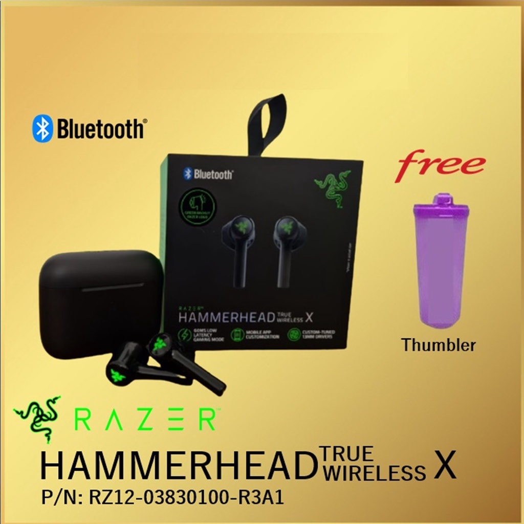 Razer Hammerhead True Wireless X TWS Bluetooth Headset Gaming Earbuds