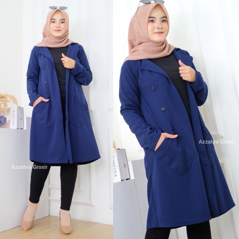 Cleva Cardi LD100+ Blazer Wanita Korea Outer Long Cardigan Panjang Wanita  / R.1 - 315-6337