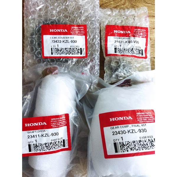 Gearbox set Beat Fi Scoopy Fi Vario 110 Fi Spacy Fi original honda