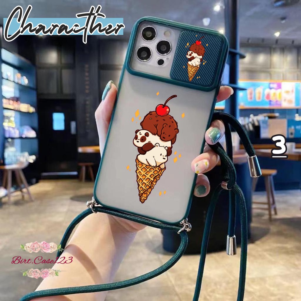 SOFTCASE SLINGCASE SLIDE PELINDUNG KAMERA CHARACTHER SAMSUNG OPPO VIVO REALME IPHONE XIAOMI BC5784