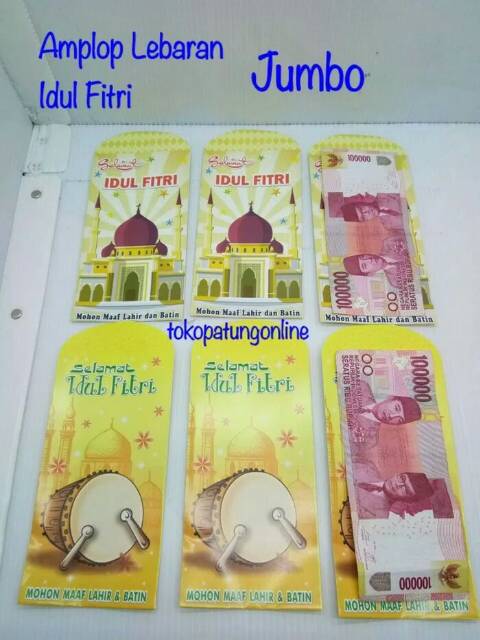 Amplop Lebaran Idul Fitri Besar Kartun Anak