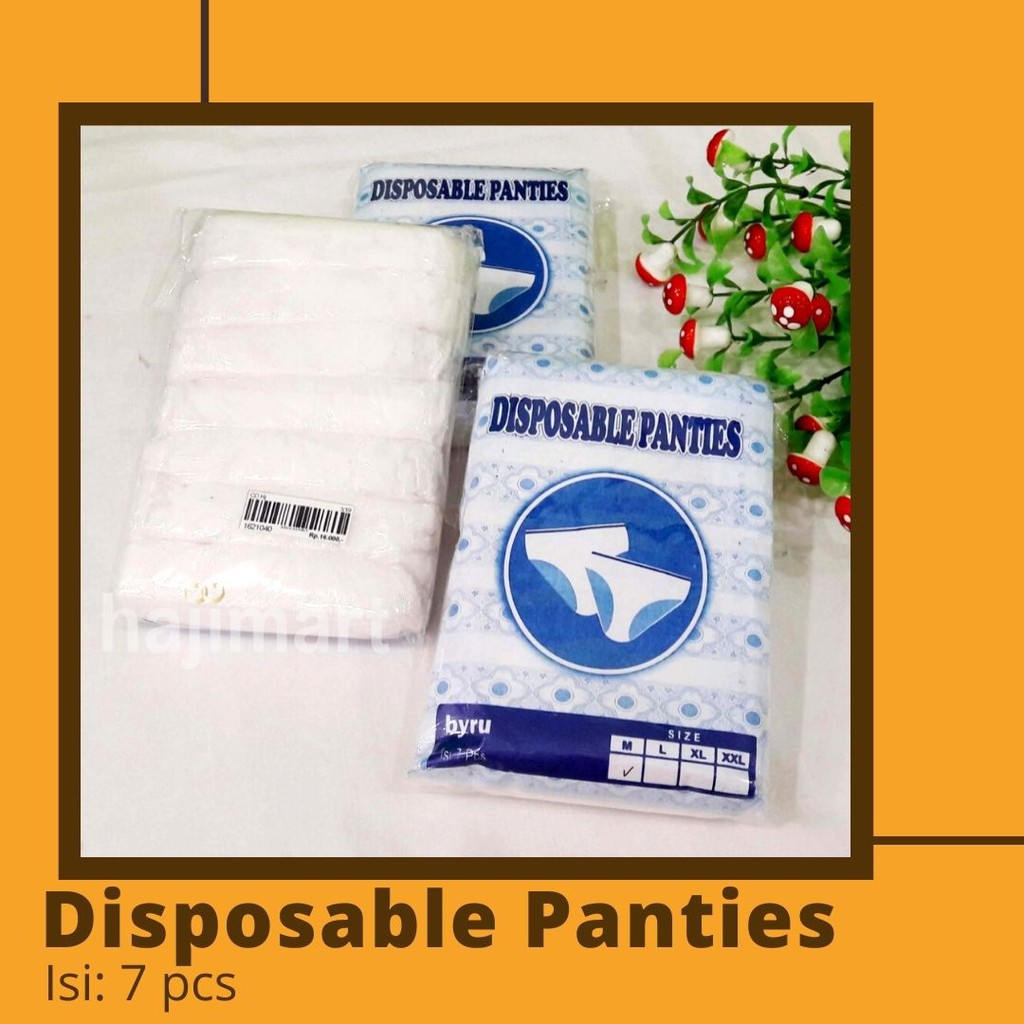 DISPOSABLE PANTIES/ CELANA DALAM SEKALI PAKAI / CELANA DALAM KERTAS / PERLENGKAPAN HAJI &amp; UMROH