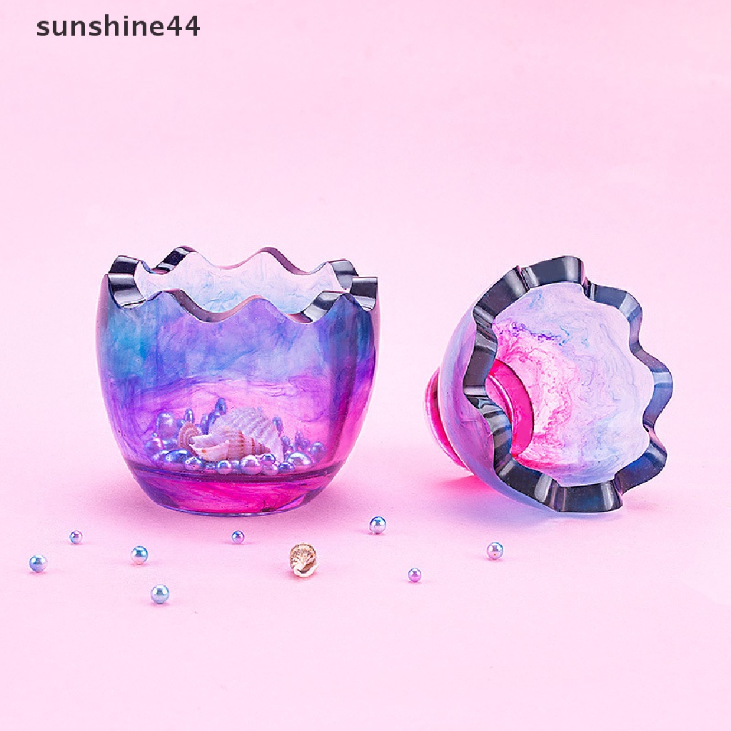 Sunshine 1 Set Cetakan Epoxy Resin DIY Bentuk Cangkang Telur Bahan Silikon